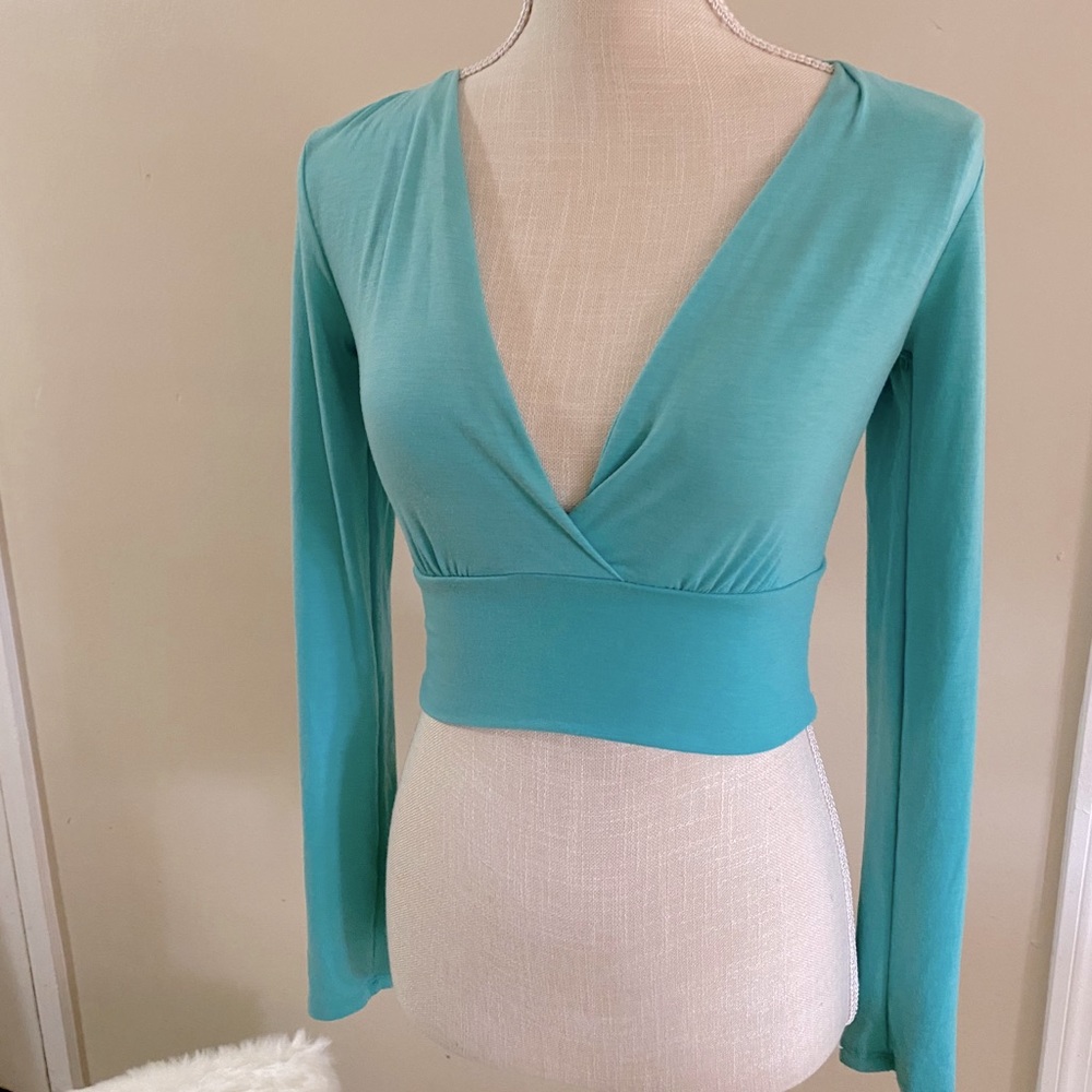 Turquoise crop top